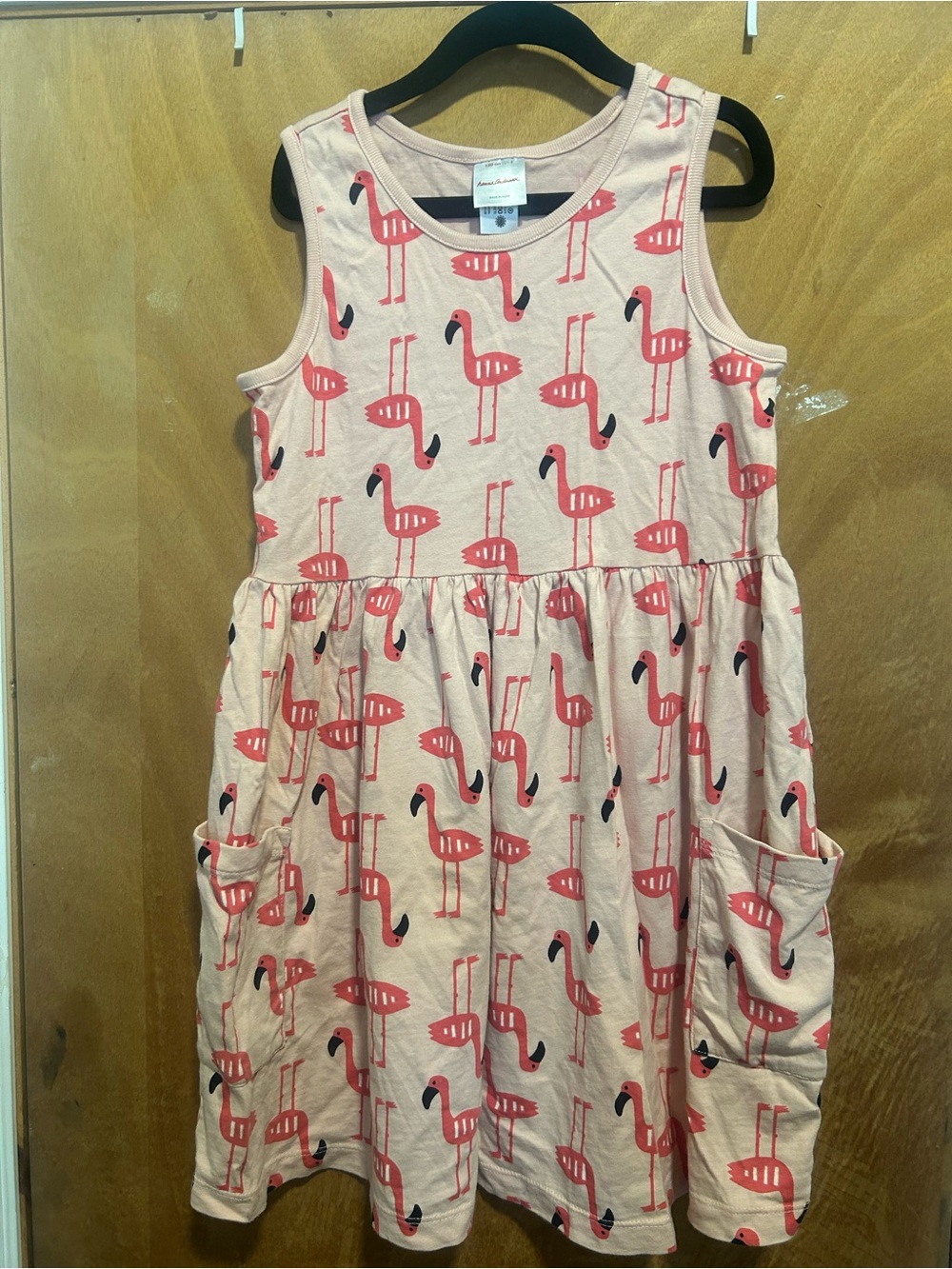 Hanna Andersson Pink Flamingo Print Sleeveless Dress